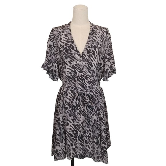 All Saints Dresses & Skirts - All Saints Fay Ambient Dress Gray Leopard Sz Medium